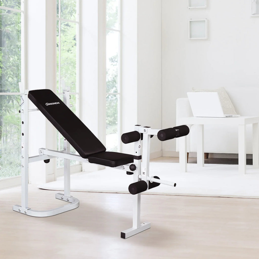 Winado Adjustable Olympic Weight Bench; with Squat Rack