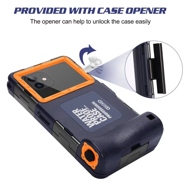 UrbanX Professional [15m/50ft] Swimming Diving Surfing Snorkeling Photo Video Fluidproof Protective Case Underwater Housing for Realme Narzo 50 And all Phones Up to 6.9 foot LCD with Lanyard