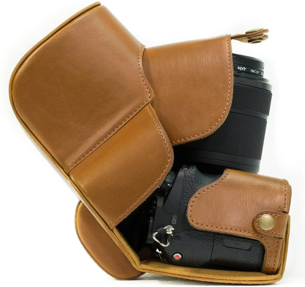 MegaGear Sony Alpha A7S II; A7R II; A7 II (28-70mm) Ever Ready Leather Camera Case and Strap; with y Access -