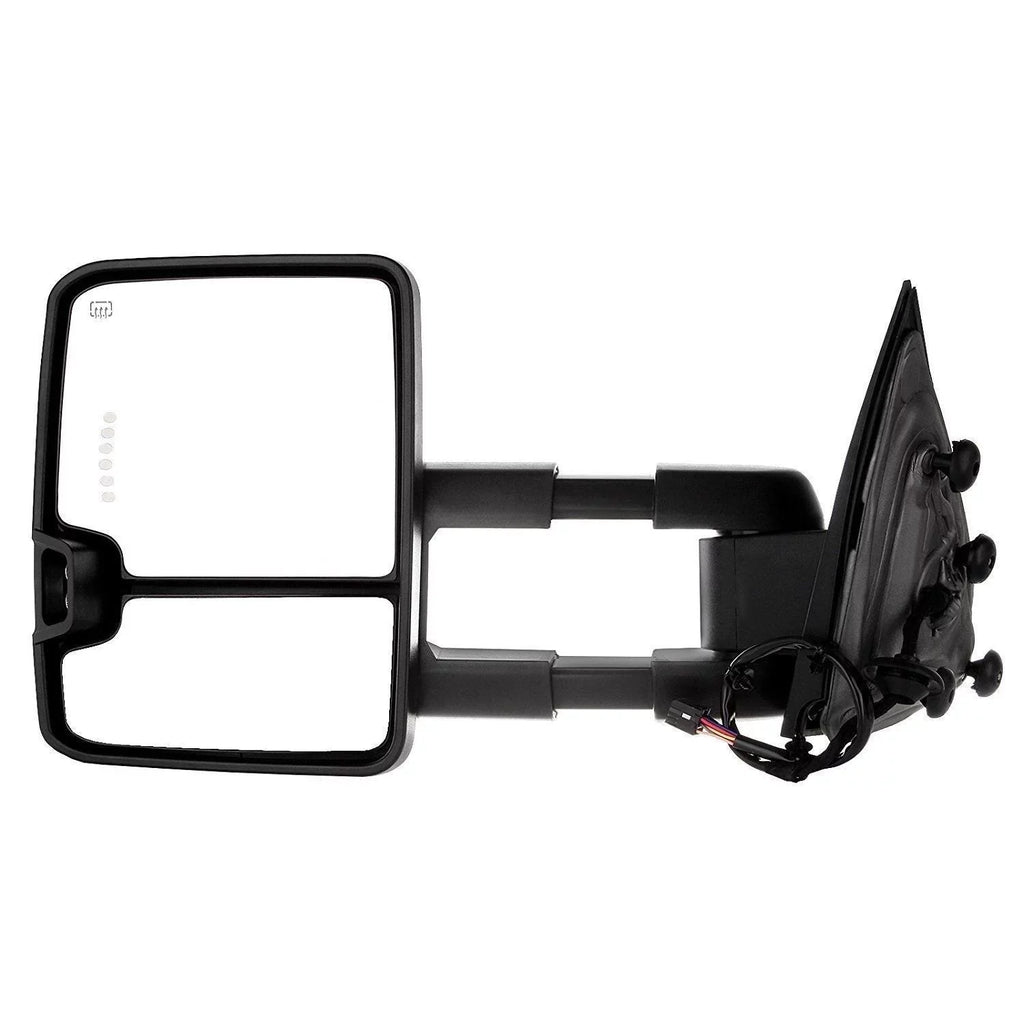 2x Power Heated Smoke Turn Lamp+Backup Blk Tow Mirror For 07-13 Silverado Sierra Fits select: 2007-2014 CHEVROLET SILVERADO; 2007-2013 CHEVROLET TAHOE
