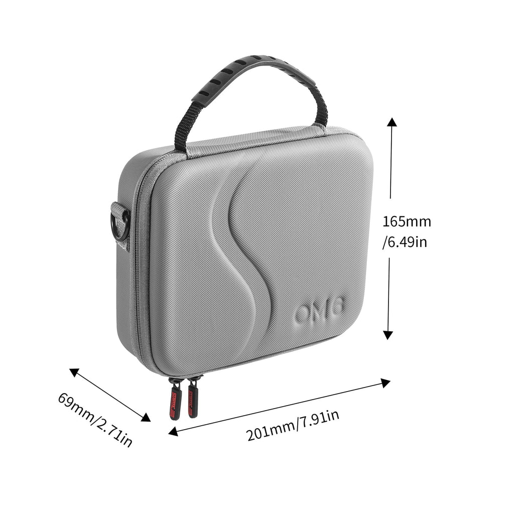 Tomshoo Lightweight Hardshell Carrying Case for DJI OM 6 Gimbal Stabilizer; Travel Bag with Carry Handle; Grey