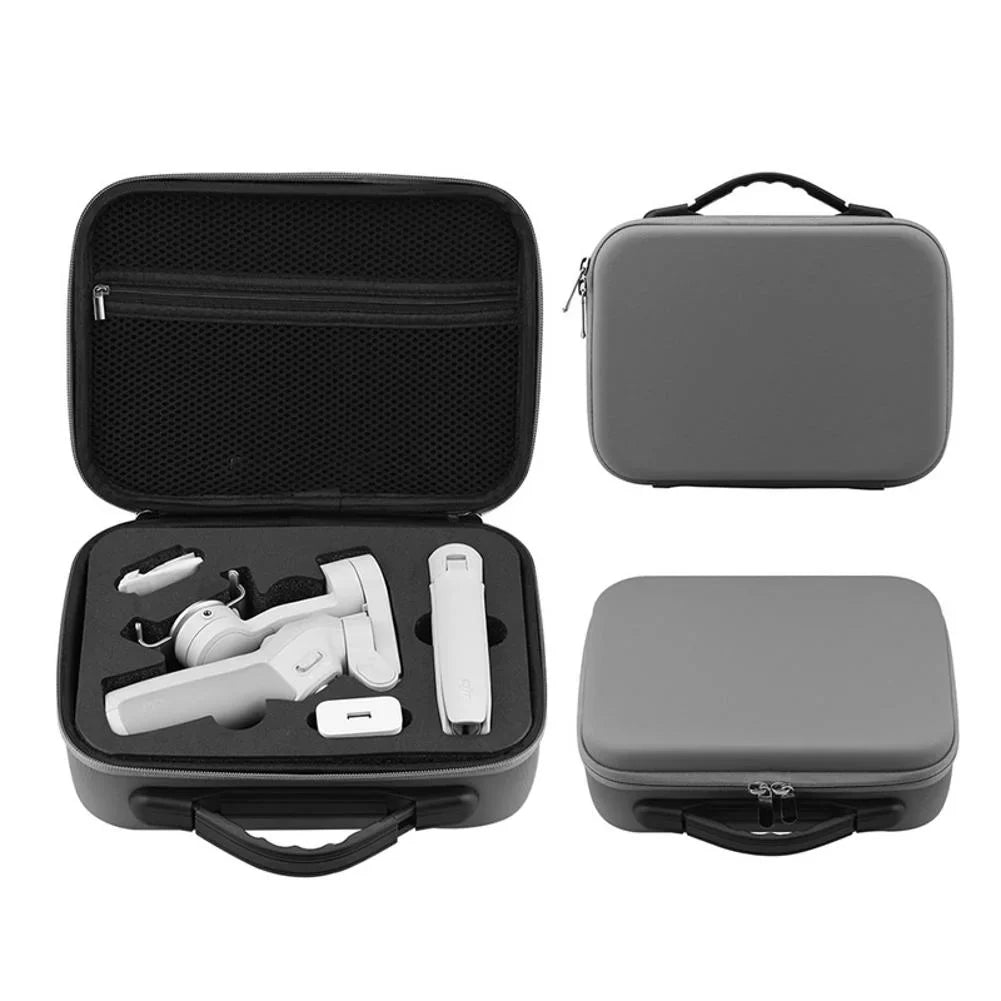 Gray Polyester Storage Case for DJI OM 4/Osmo Mobile 3 Lightweight; Protective Carry Handle