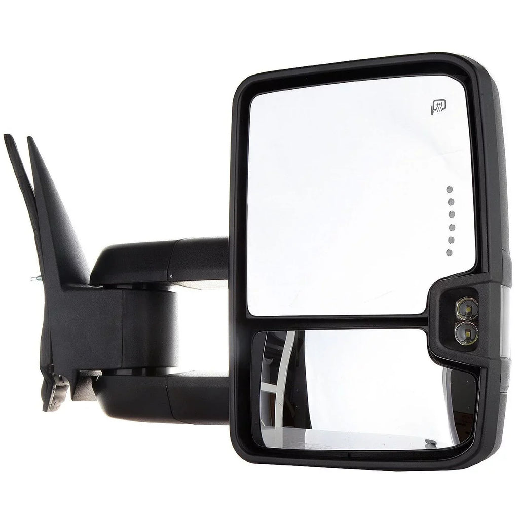 2x Power Heated Smoke Turn Lamp+Backup Blk Tow Mirror For 07-13 Silverado Sierra Fits select: 2007-2014 CHEVROLET SILVERADO; 2007-2013 CHEVROLET TAHOE
