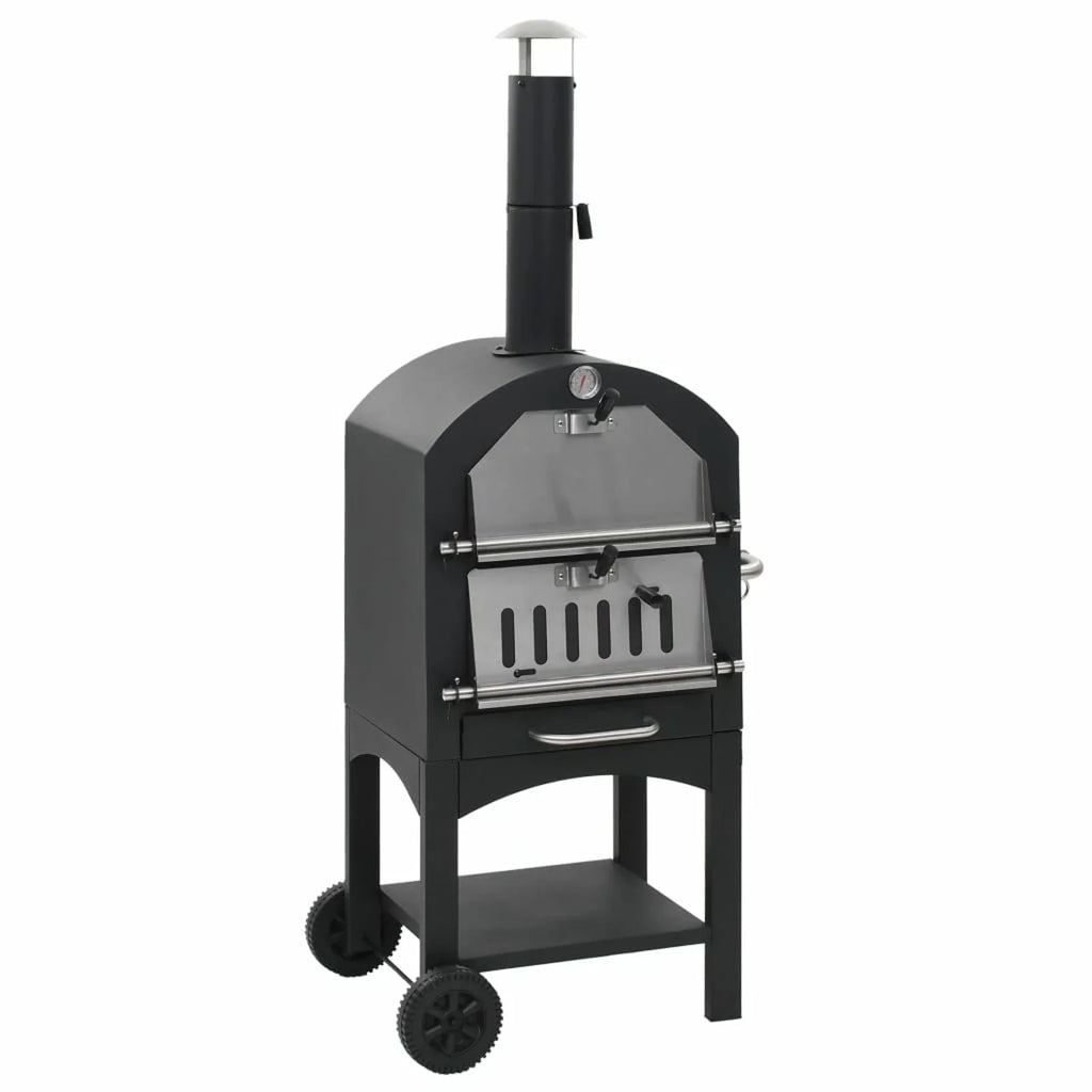 Suzicca Charcoal Fired Pizza Oven with Fireclay Stone