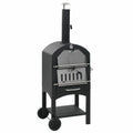Suzicca Charcoal Fired Pizza Oven with Fireclay Stone
