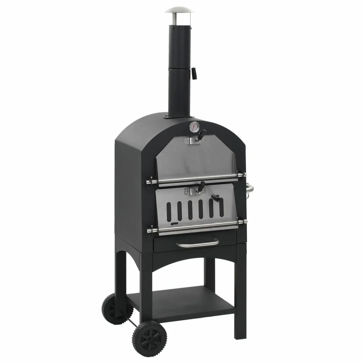 Suzicca Charcoal Fired Pizza Oven with Fireclay Stone