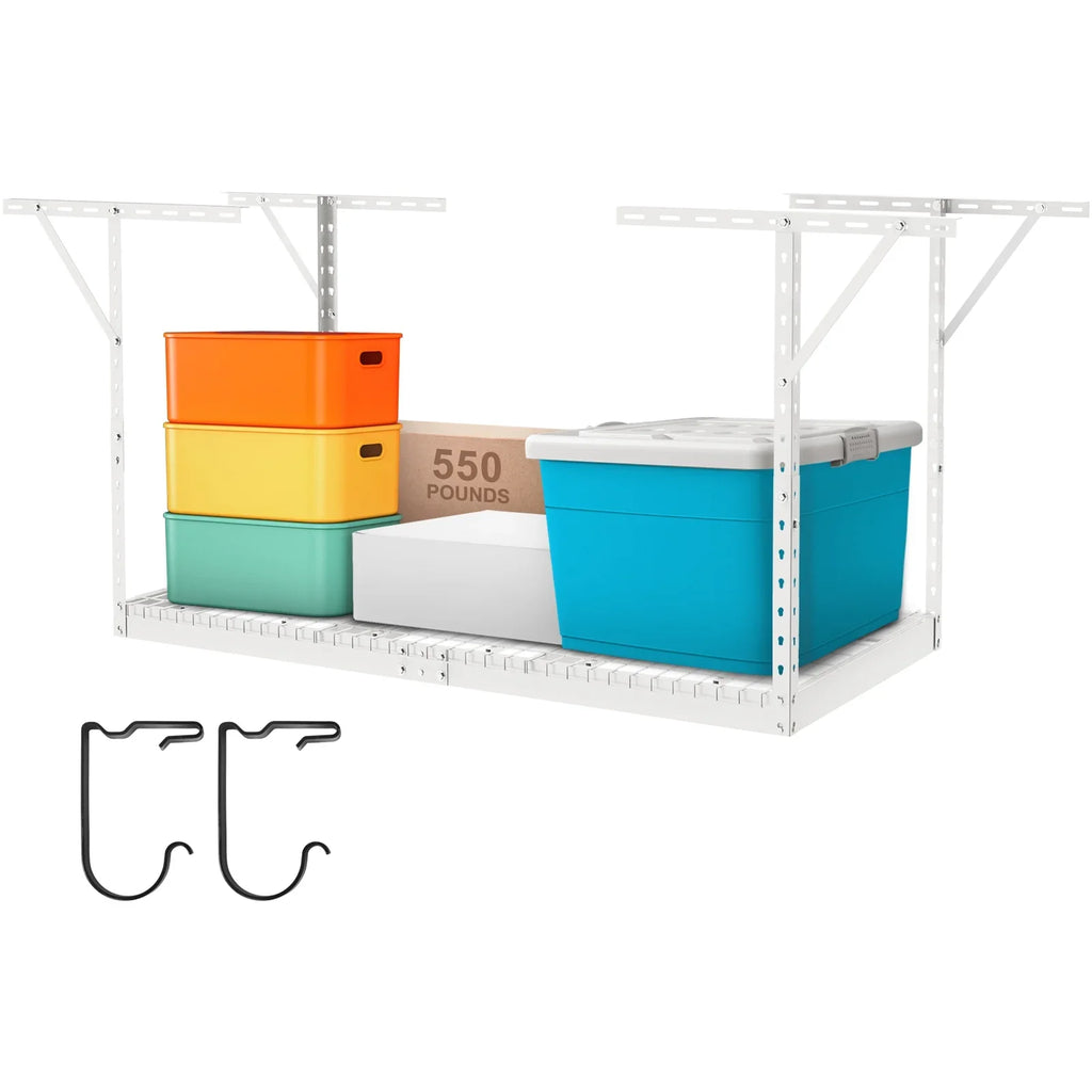 Overhead Adjustable Garage Storage Rack 36x72" Ceiling Rack 550lb White