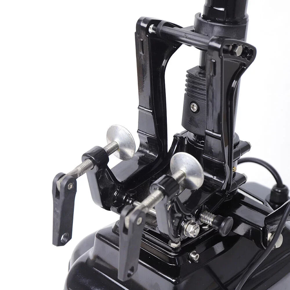 Miumaeov Outboard Motor Current-activated Boat Engine 4HP 48V 1000W Heavy Duty Outboard Fishing Boat Motor Engine Outboard CDI Mount Current-activated Outboard Motor for Inflatable Boats Fishing Boats