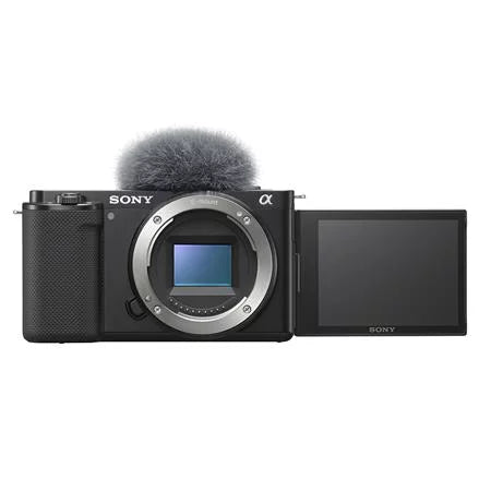 ZV-E10 Mirrorless Camera Body; Black Bundle with; 64GB SD Memory Card; Shoulder Bag