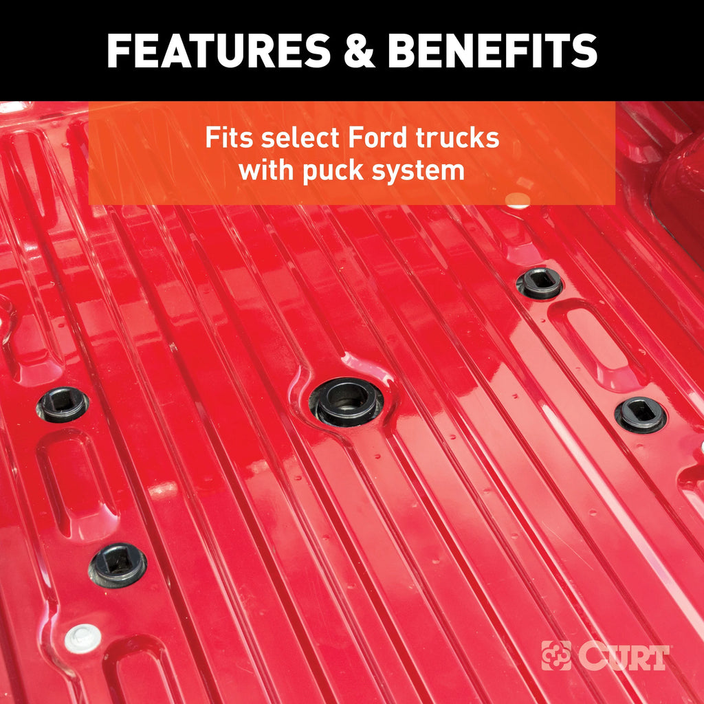CURT 16027 Replacement Silverado; Sierra 2500; 3500; Ford F250; F350 Puck System 5th Wheel Adapter with Standard Rails; 25;000 lbs Fits select: 2020-2024 CHEVROLET SILVERADO; 2020-2024 GMC SIERRA