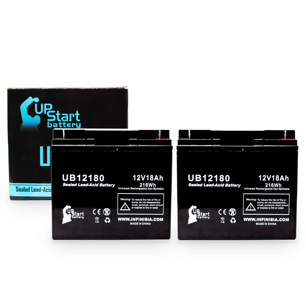 2x Pack - Compatible General Power GPS3K12061 Battery - Replacement UB12180 Universal Sealed Lead Acid Battery (12V; 18Ah; 18000mAh; T4 Terminal; AGM; SLA)