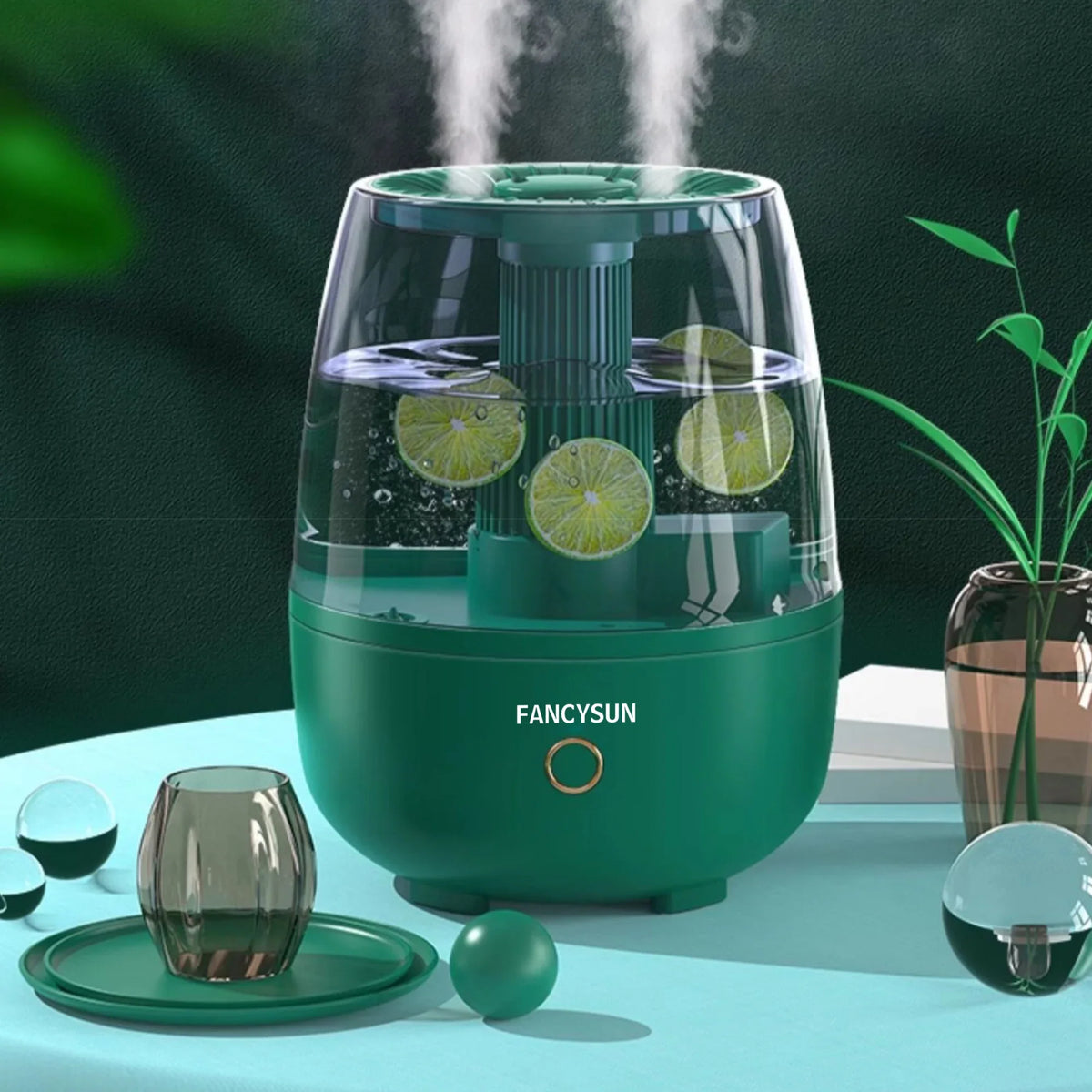 FANCYSUN Humidifiers for Bedroom; Cool Mist Humidifier for Home Plant and Baby Nursery; Quiet Ultrasonic Humidifier with 360° Nozzle;Filterless