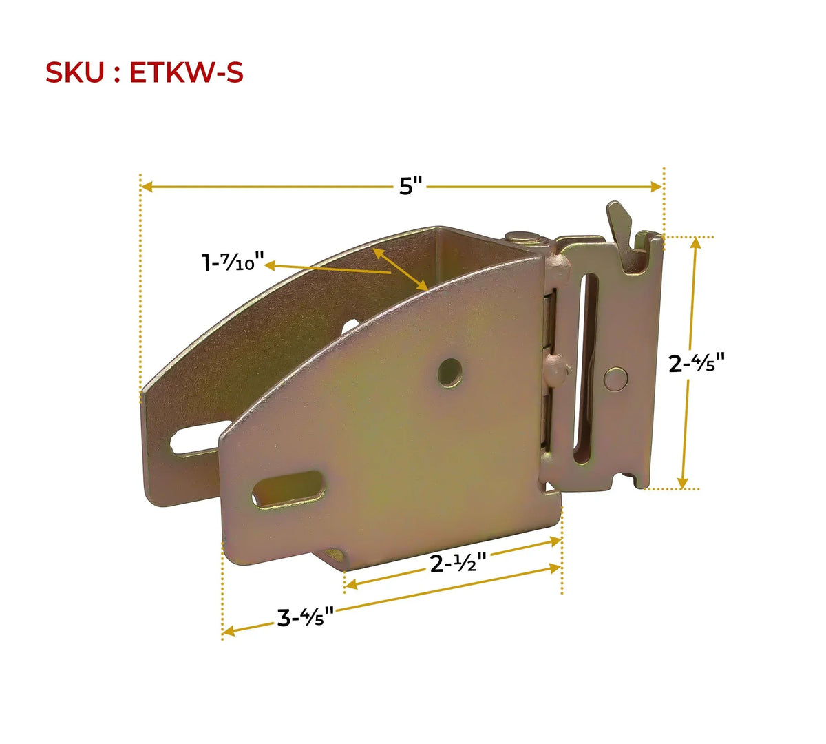 (20 Pack) E-Track Wood Beam Socket Shelf Brackets w/ Rotating Hinge - E Track Bracket for 2x4 & 2x6 Wood Beams Fitting in Truck; Enclosed Trailer; Cargo; Van - E-Track Accessories & Rail System