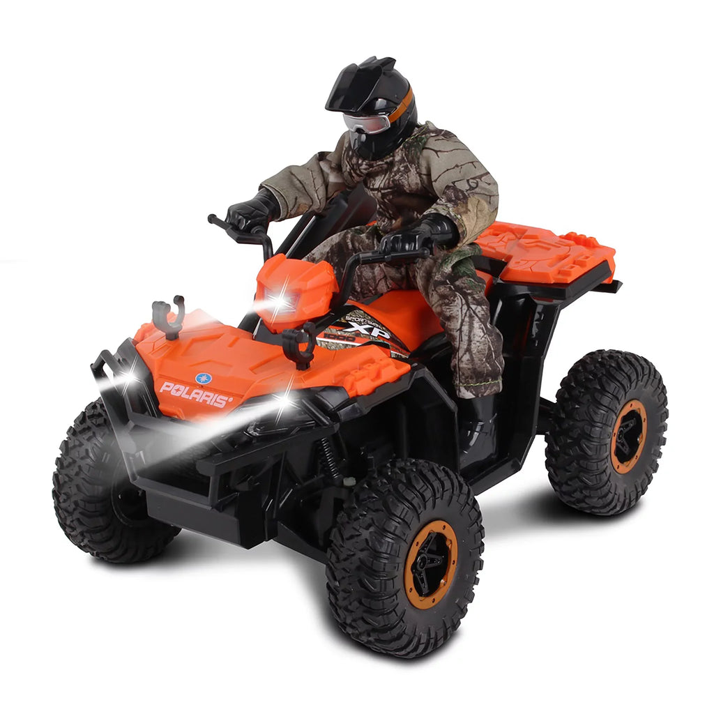 NKOK RealTree 1:8 Scale Radio Control Polaris Sportsman XP - #81433; With Turbo Boost & Rider; 2.4 GHz RC; RealTree Edge Camouflage; Officially Licensed; Ages 6+