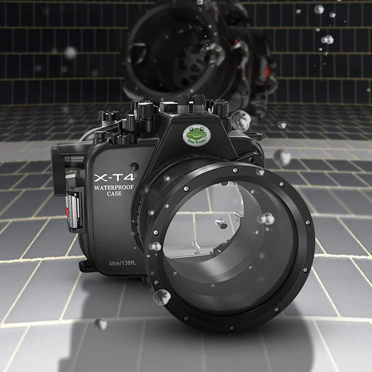 Seafrogs [40M/130FT] Underwater Camera Housing Liquidproof Scuba Case for Fujifilm X-T4 Fuji xt4 w/Short Flat Port