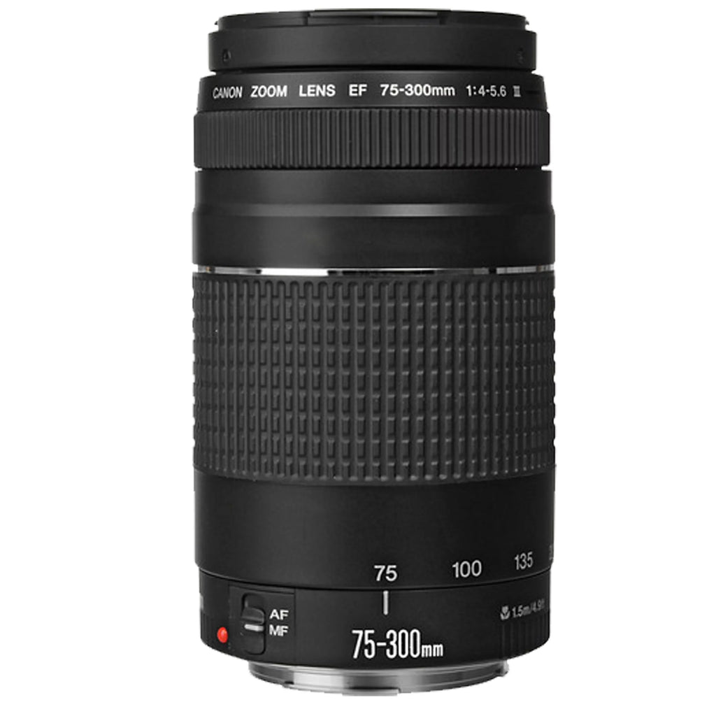 Canon EOS 5D Mark IV DSLR Camera w/ EF 50mm STM + 75-300mm + 420-800mm Super Telephoto Lens + LED Always on Light + 128GB Memory; Filters; Case; Tripod + More (34PC Bundle Kit)