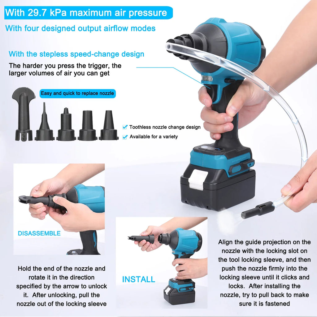 moobody Air Dust System - Rechargeable Current-activated Cordless Inflator for Effective Dust Blowing and Narrow-space Cleaning.