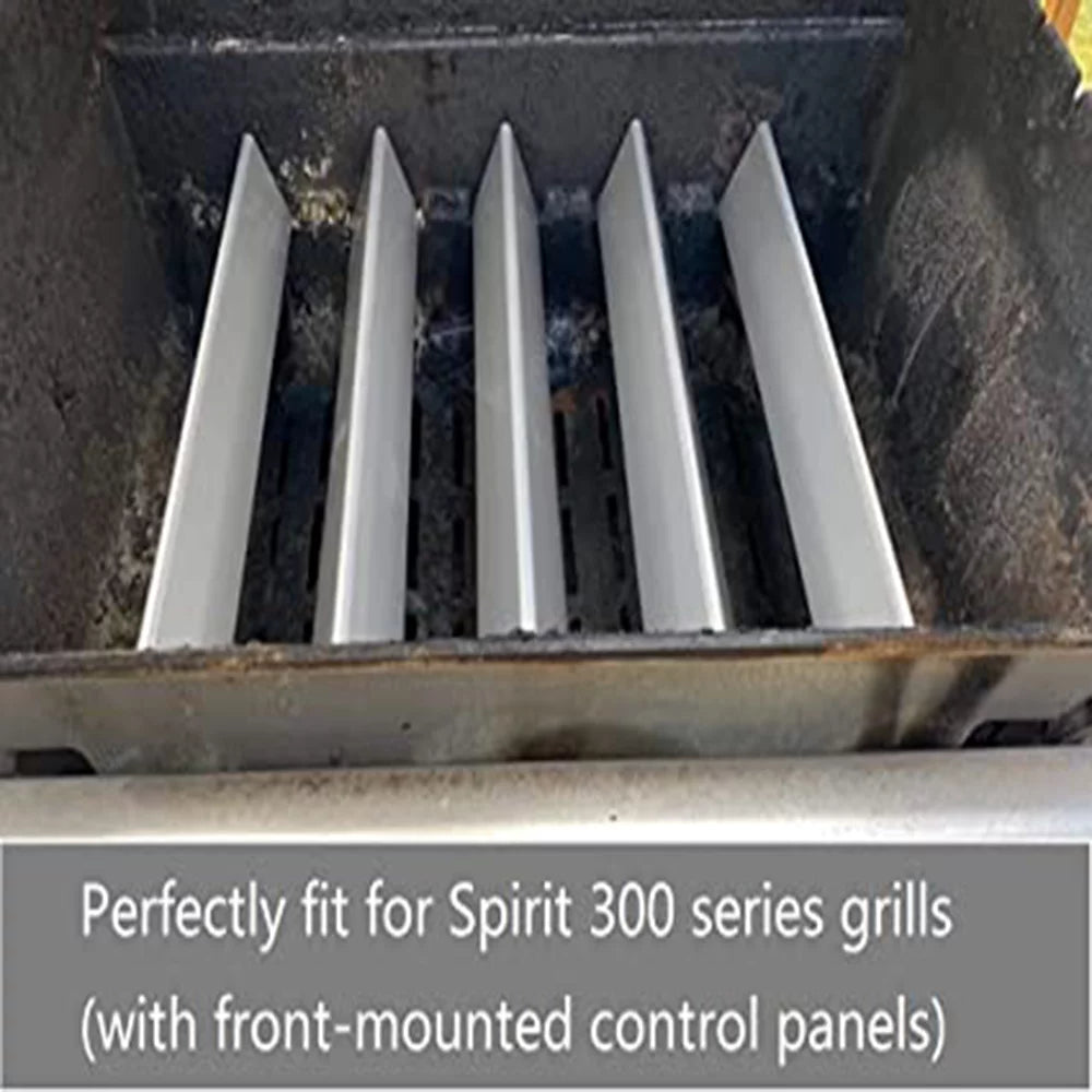 GasSaf 15.3 Weber Flavorizer Bar Replacement for Weber 7636;Spirit 300 E-310 E-320 Series; 304 Stainless Steel Gas Grill Heat Plate(5Pcs）
