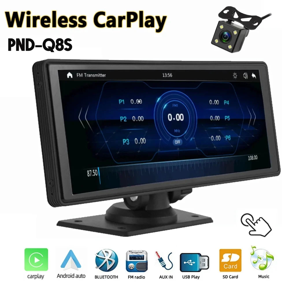 Polarlander Wireless Apple Carplay Car Stereo GPS Navigation; 9.3 foot Touch Car Play Screen Audio Car Radio Receiver with Android Auto; Bluetooth;Backup Camera; Recorder AUX; TF; Multimedia Player