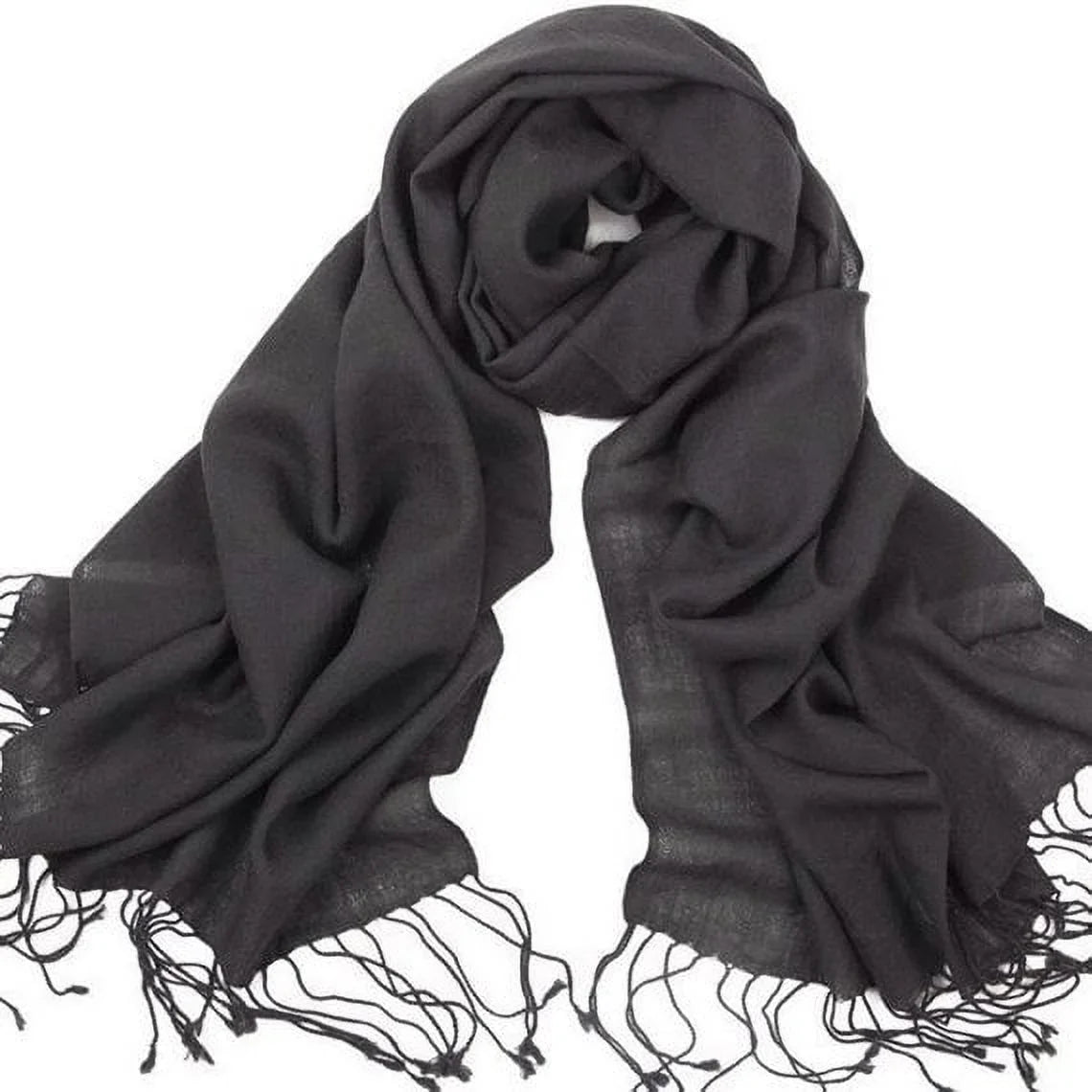 Set of 10 Dark Grey Pashmina Scarf Shawl; Bridesmaid Shawl; Bridal Wrap; Wedding Shawl
