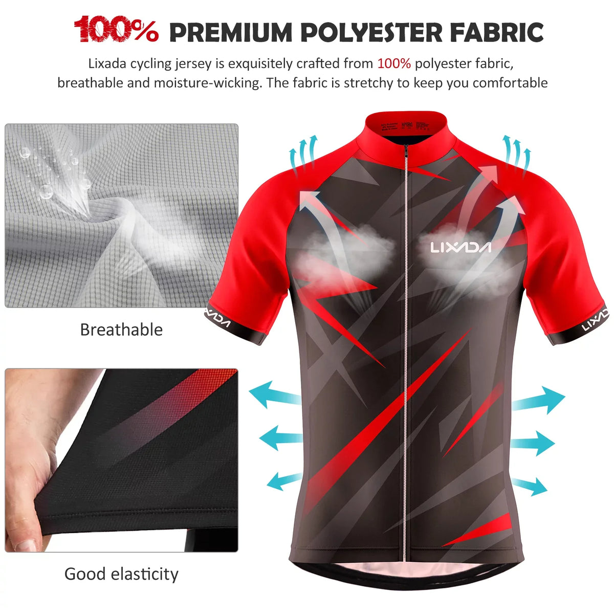Lixada Cycling Jersey;Breathable Sleeve Bike Shirt And Padded And Padded Mtb Sleeve Bike Shirt Men Breathable Sleeve Bike Shirt And Padded Mtb Suit Set Shirt+3d Cushion Men's Set Sleeve Qahm Zdhf
