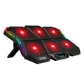 COOLCOLD K40 Laptop Cooler Stand with 6 Fans; Adjustable Wind Speed; and Mute Design