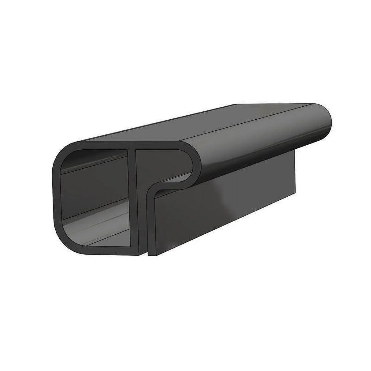 Taco Marine V21-9140BKA166 Canoe Rail; Black Rub Rail Insert; 1-3/4"W X 1-1/4"H X 16' 6"L