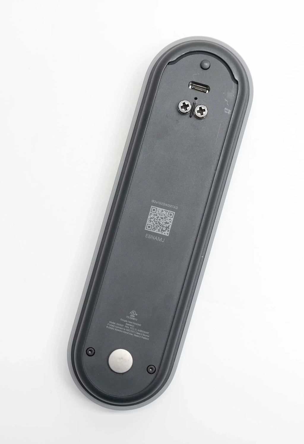 Used Google Nest GWX3T GA02076-US WiFi Smart Video Doorbell (Battery) - Gray (doorbell only) accessories not included