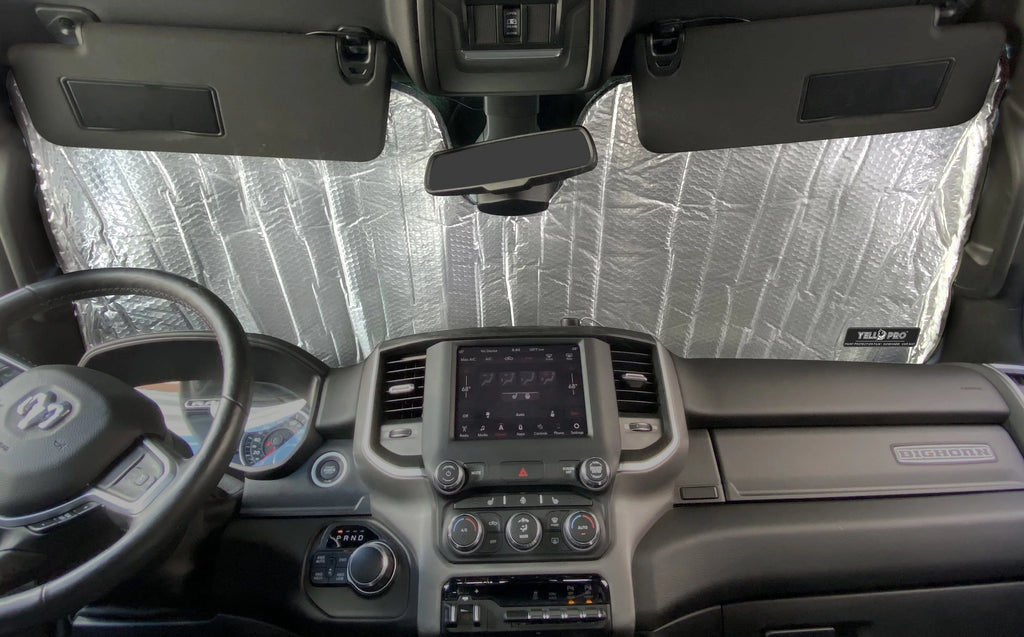 Front Windshield Sunshade for 2019-2023 Dodge RAM 1500 2Dr Regular Cab; 4Dr Quad Cab Crew Cab Mega Cab Pickup Truck