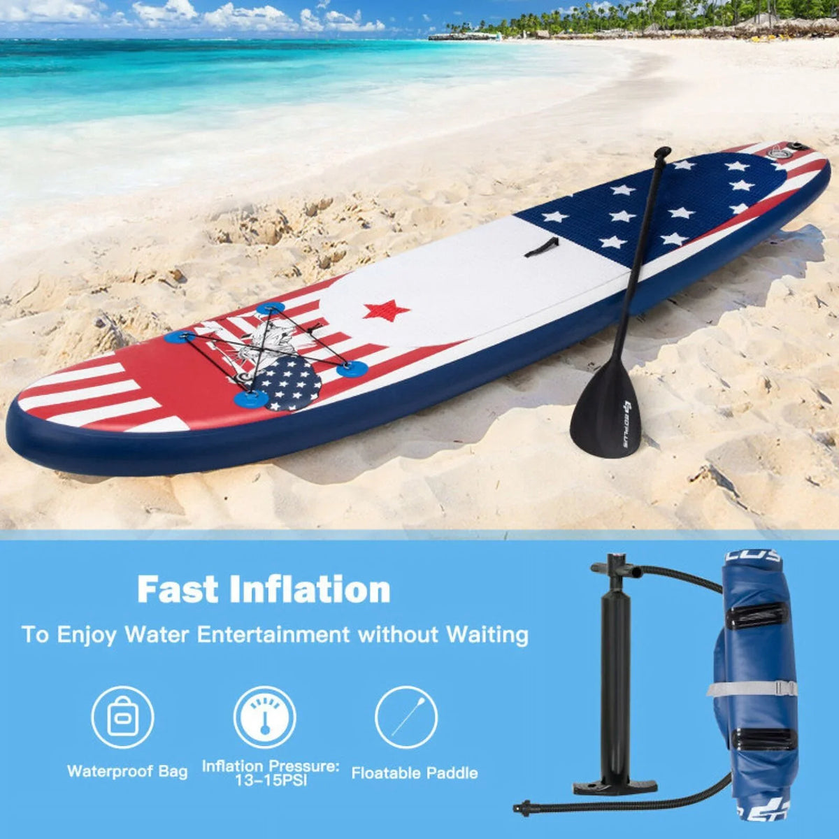 Premium Inflatable Stand Up Paddle Board - Comes with a carry backpack for transportation - 24.0 - Discover ultimate stability and versatility on the !