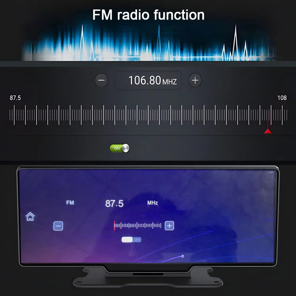 ammoon Multi language Car Video Recorder BT AUX Car Console; Front and Rear Dual Cameras; Mobilephone Control