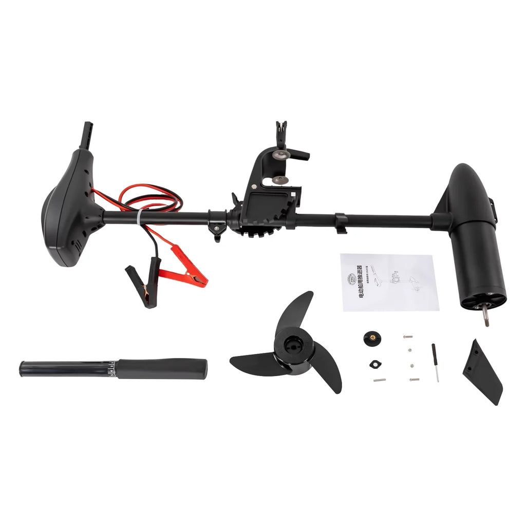 Miumaeov Voltage-driven Trolling Motor; 12V 58 LBS Fishing Boat Engine Short Shaft Marine Outboard Motor Drive