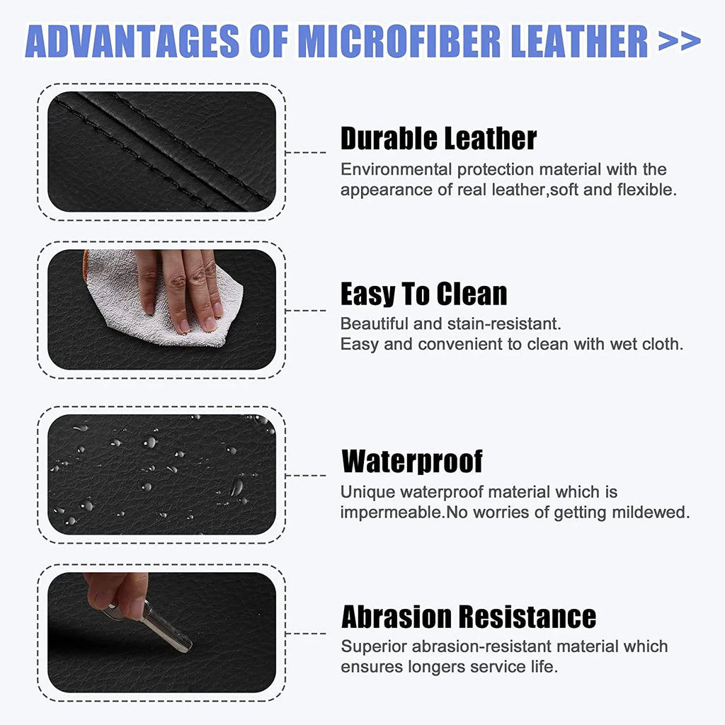 X AUTOHAUX Pair Car Center Console Lid Armrest Seat Box Cover Protector Replacement Microfiber Leather for Acura MDX 2007-2013 Armrest Lid Not Included Black