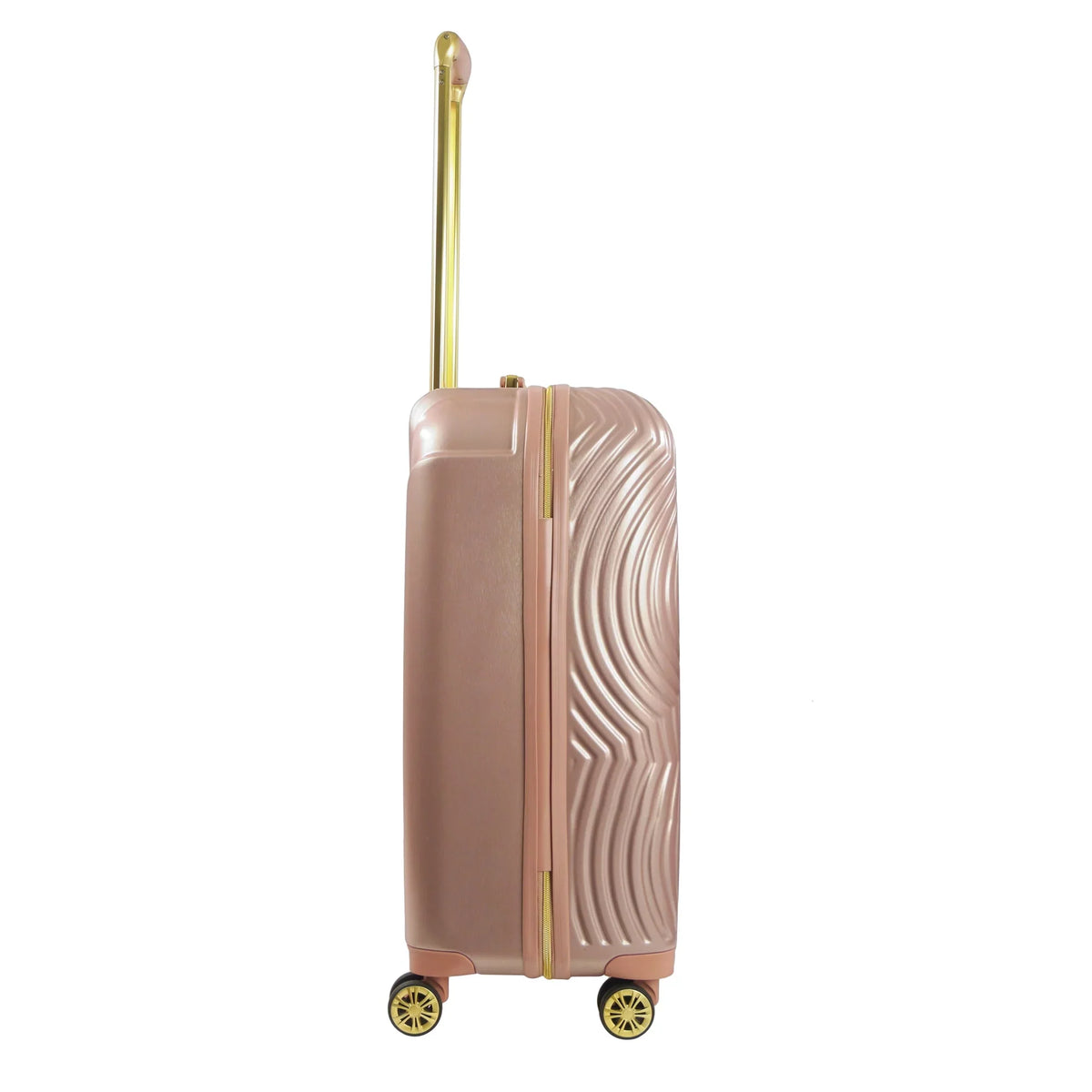 Disney Minnie Mouse 25 millimeter Rolling Luggage; Molded Hardshell Suitcase with Wheels; Rose Gold