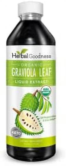 Graviola Leaf Extract Liquid - Soursop (Guanabana) Leaves Ð USDA Organic; Non GMO; Kosher Ð Cell Support & Regeneration & Stress Relief - Immune Boost Ð - 12oz Bottle