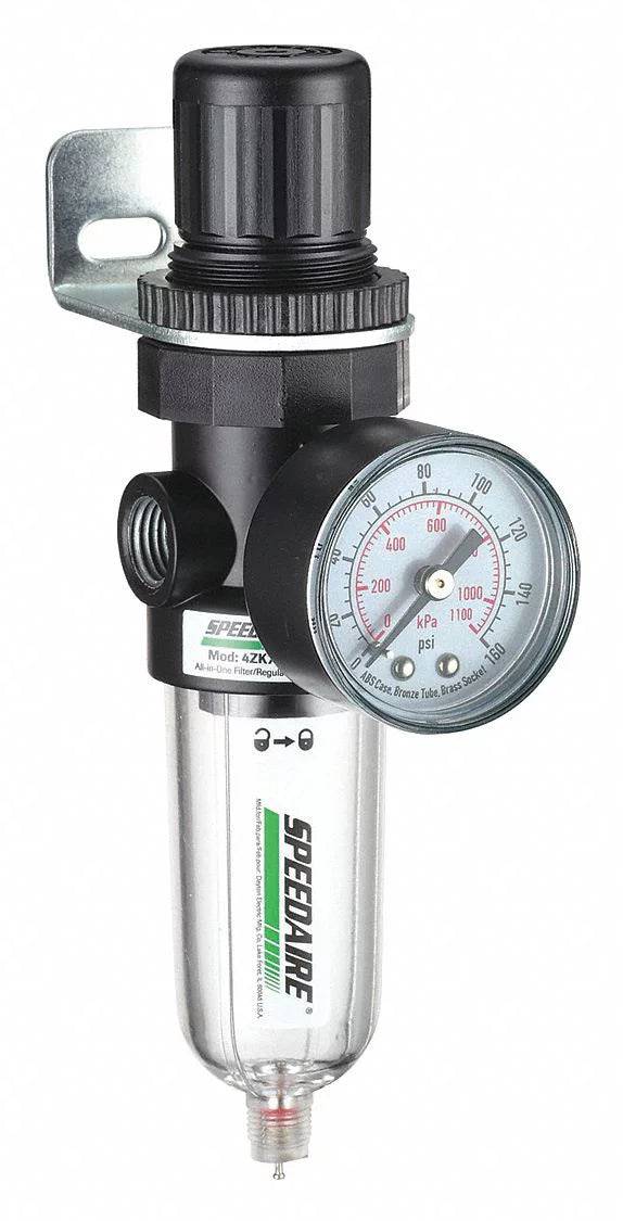 Speedaire Filt-Reg;1/4"NPT;14 cfm;5 Micron