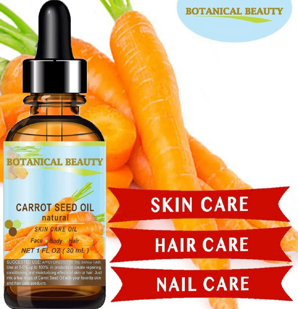 Carrot Seed Oil 100 % Natural Cold Pressed Carrier Oil. 2 Fl.Oz.- 60 Ml. Skin; Body; Hair And Lip Care. "One Of The Best Oils To Rejuvenate And Regenerate Skin Tissues.” By Botanical Beauty