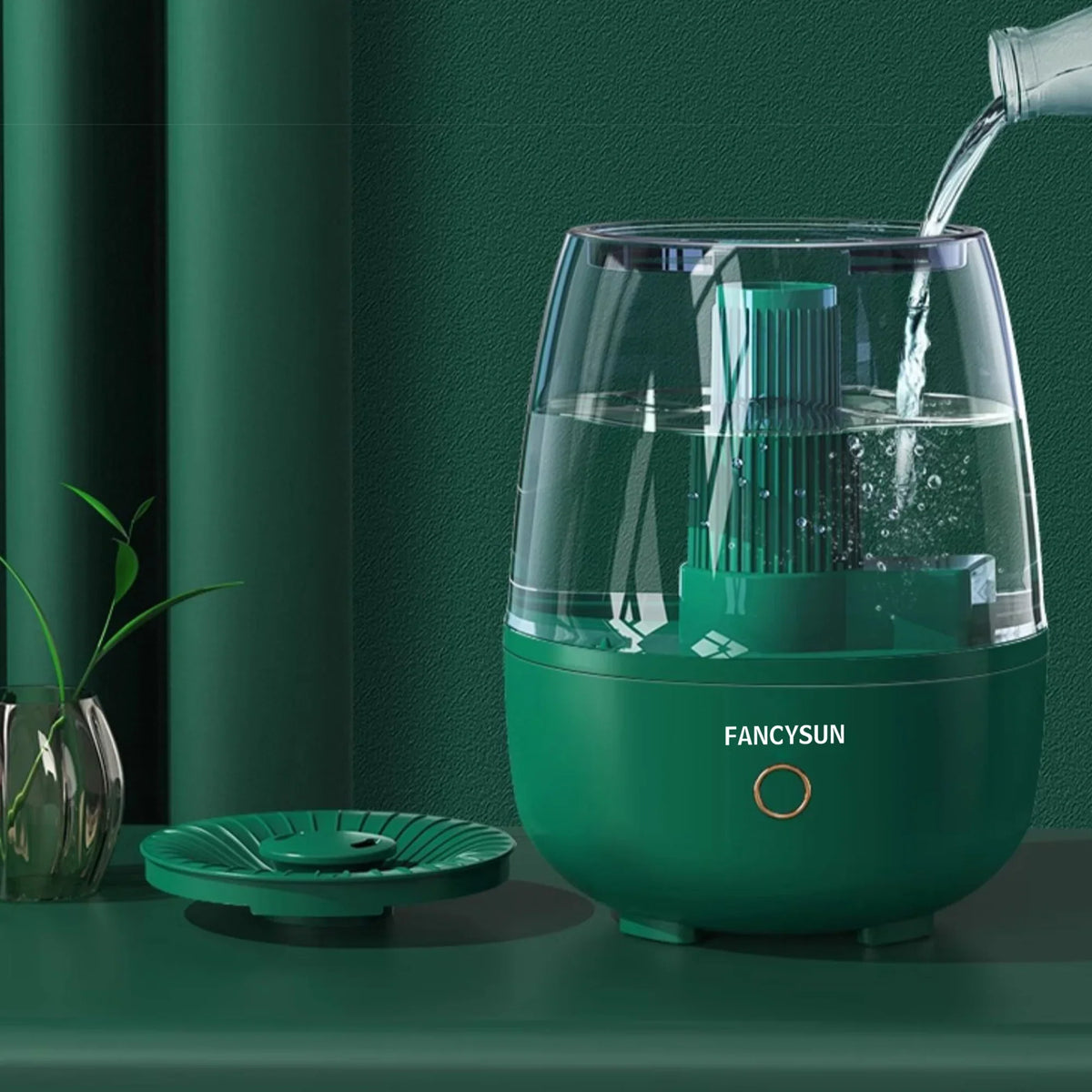 FANCYSUN Humidifiers for Bedroom; Cool Mist Humidifier for Home Plant and Baby Nursery; Quiet Ultrasonic Humidifier with 360° Nozzle;Filterless