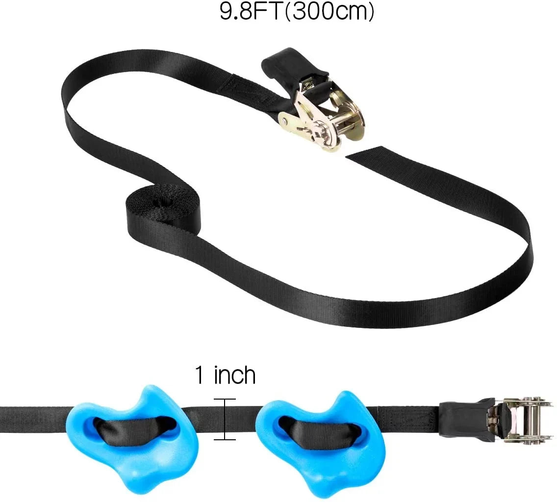 Brizi Living 18 Tree Climbing Holds and 6 Sturdy Ratchet Straps for Kids Tree Climbing; Large Climbing Rocks for Outdoor Warrior Obstacle Course Training