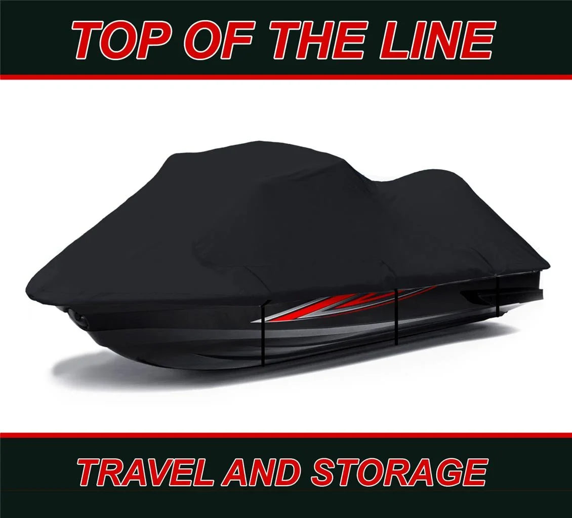 BLACK TOP OF THE LINE JET SKI Cover Compatible for Kawasaki 900 STX JetSki PWC Cover 1997-2006 Jet Ski Cover