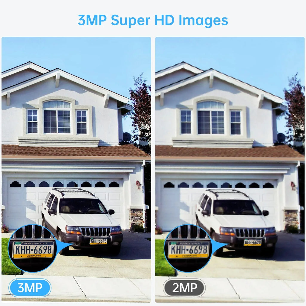 SMONET 3MP Wireless Security Camera System with Audio; 8Pcs 3MP Surveillance NVR Kits; 3TB Hard Drive;8CH 3MP Indoor Outdoor CCTV Cameras;P2P;Night Vision;AI Human Detection