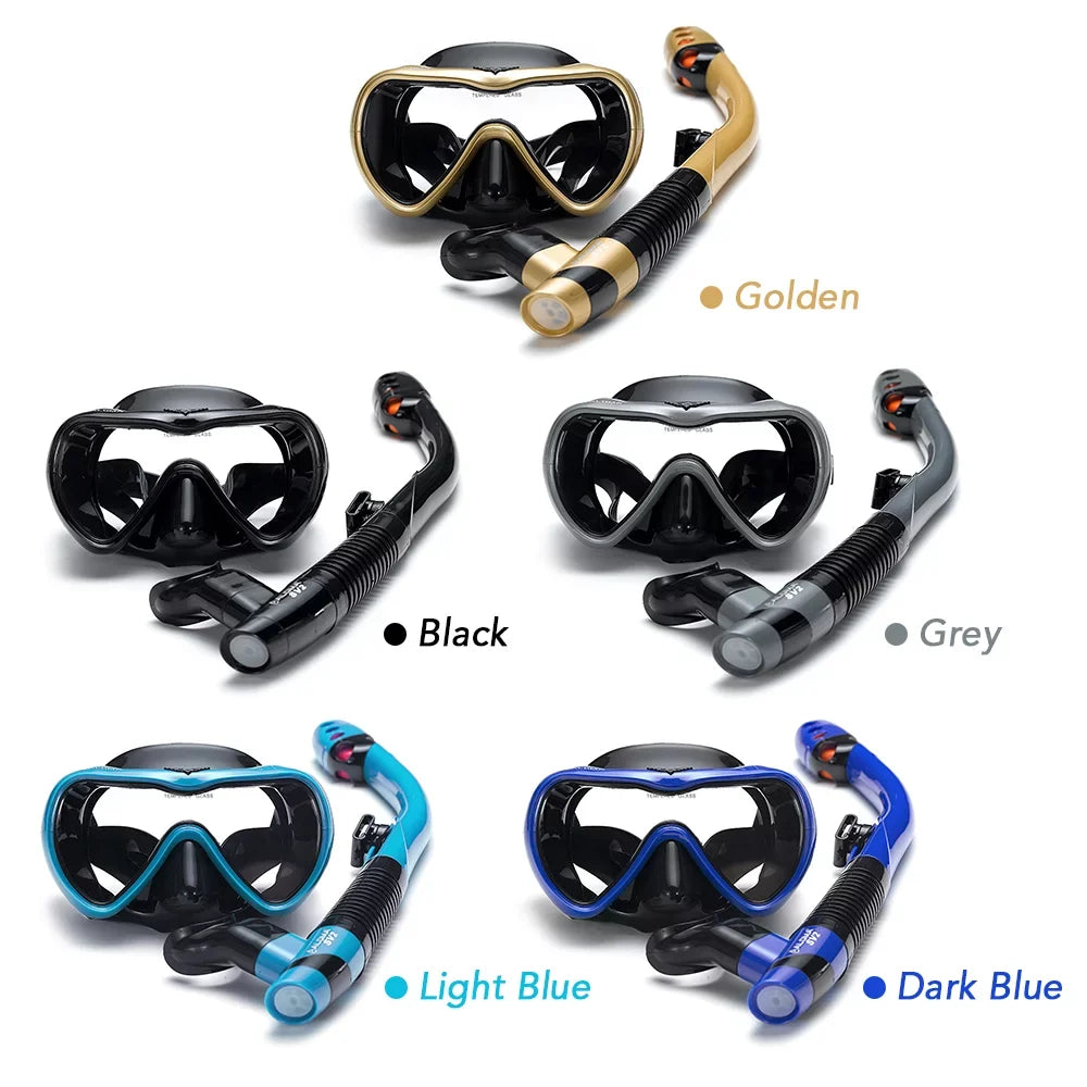 moobody Swim Goggles and Snorkeling Tube Set; Anti，fog with Leakproof Design
