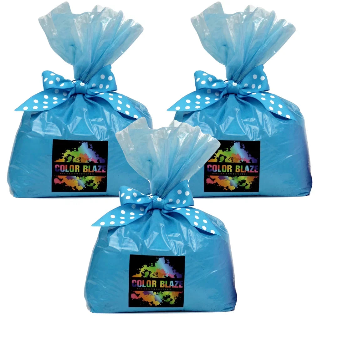 Color Blaze Gender Reveal Powder - 15 Pounds Blue - Ideal for baby boy announcements & reveals for car exhaust; burnouts; photoshoots; balloons; DIY’s; targets; baseballs; and more!