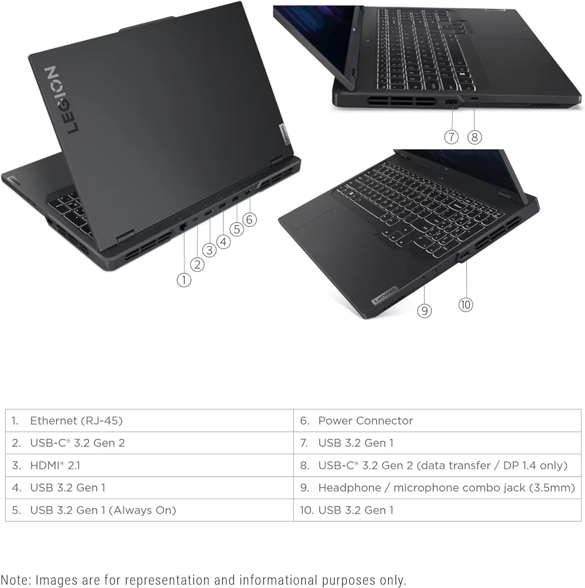 Lenovo Legion Pro 5i Gaming Laptop; 13th Gen Intel Core i7-13700HX; 32 GB DDR5 Ram; 1 TB PCIe SSD; 16" WQXGA(2560x1600); Nvidia Geforce RTX 4060; Windows 11 Home