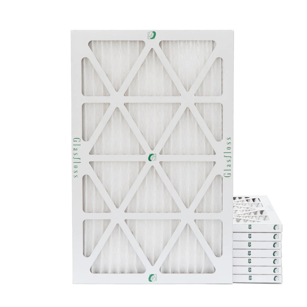 14x25x1 MERV 10 Pleated AC Furnace Air Filters by Glasfloss Industries. ( 8 Pack ) Exact Size: 13-1/2 x 24-1/2 x 7/8