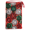 Christmas Kaleidoscope Beaded Club Bag Holiday Phone Crossbody; Red Multi