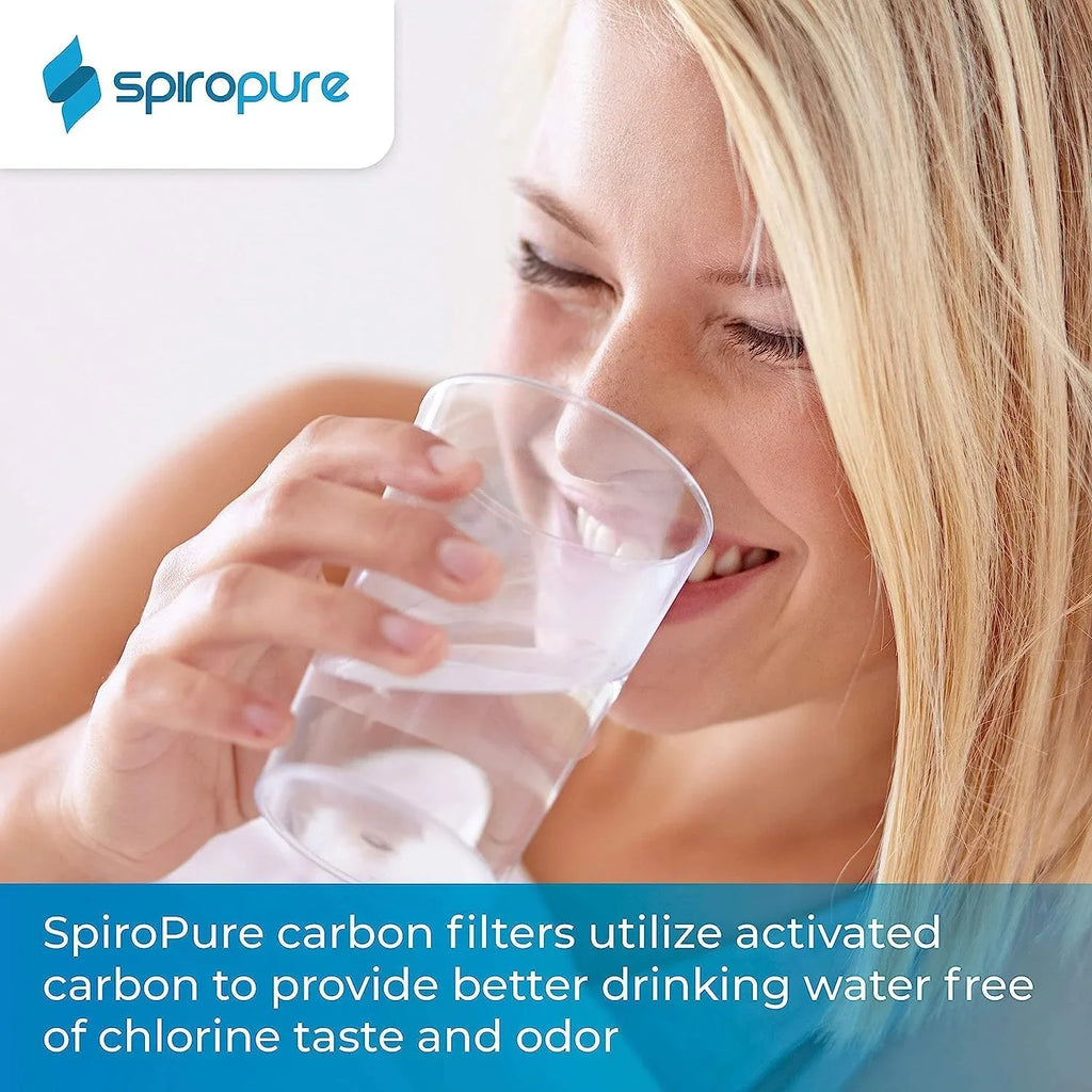 SpiroPure SP-GAC-10R 10x2.5 20 Micron Coconut Shell Granular Activated Carbon (GAC) Filter Cartridge CC-10 155155-43 (Case of 12)