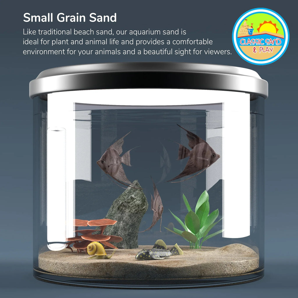 CLASSIC SAND & PLAY Natural Aquarium Sand for Freshwater and Saltwater Tanks; 40 lb. Yellow