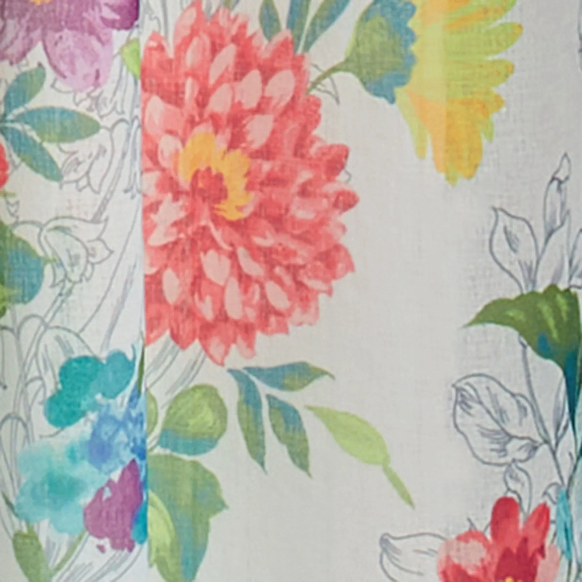 The Pioneer Woman Blooming Bouquet 2 Pack Curtain Panel; Polyester 40x84; Floral; Multi; RodPocket