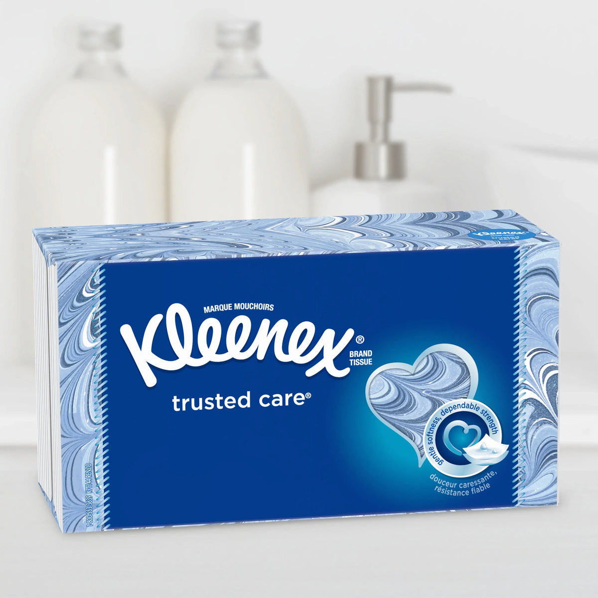 Kleenex Trusted Care Everyday Facial Tissues; 100 Tissues per Flat Box; 16 Pack (1;600 Tissues Total)